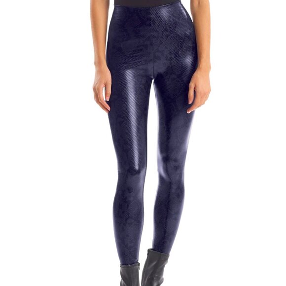 Commando Faux Leather Animal Print Legging  - SLG50 (Navy Snake) - Picture 1 of 1